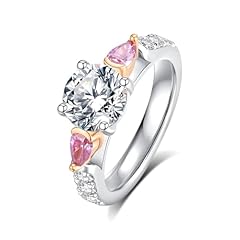 red Moissanite round Cut