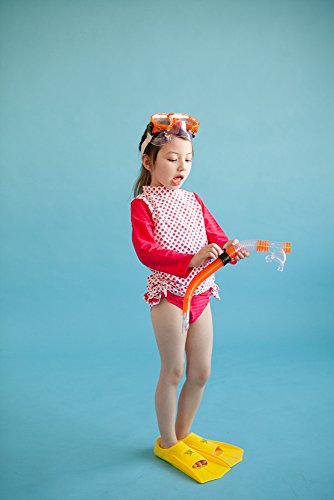 Image of VAENAIT BABY Girls Rash Guard Swimsuit UPF 50+ Long Sleeve Toddler Bathing Suit Ribbon Stawberry Floral Fruit for 2~8Years