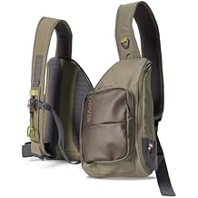 Orvis Mini Fly Fishing Sling Pack - 100% Recycled CORDURA with 5L Storage, Internal Pockets, Strap Docks, Zinger Pass-Through & Left-Shoulder Design, Dusty Olive - One Size