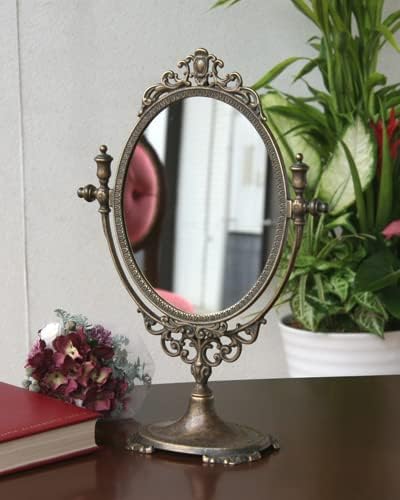 Amazon Co Jp イタリア製 卓上ミラー 真鍮 アンティーク風 古色 渋い スタンドミラー 鏡 おしゃれ クラシカル ヨーロピアン ロココスタイル インテリア シック 落ち着いた色合い 茶色 ホーム キッチン