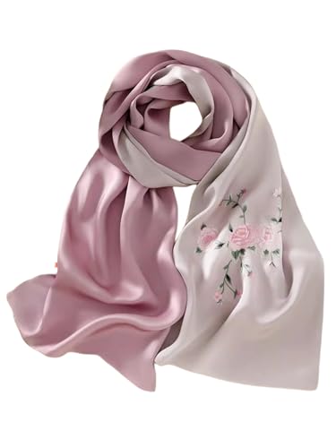 Écharpe en soie brodée main HangErFeng, un châle de luxe pivoine