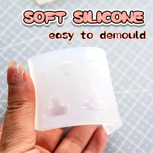 Image of Nuvretk 8 Cute Silicone Molds for Needle Felting - Cat Nose Shapes for Stuffed Animals, DIY Crafts, and Accessories (T-Shaped)