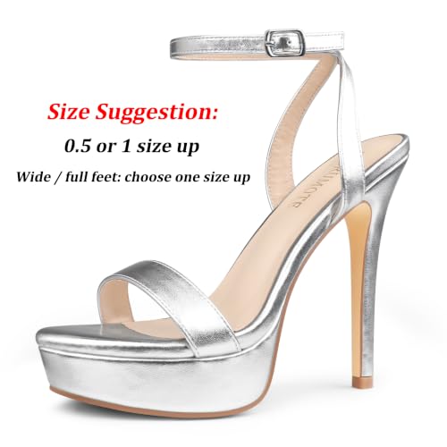 Image of MERUMOTE Women's Open Toe Stiletto High Heels