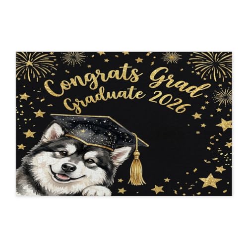 Rompecabezas de 1000 piezas de Malamute de Alaska, decoración y entretenimiento familiar