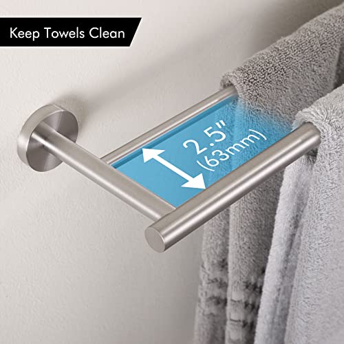 KES Towel Rail Double Towel Bar, Bathroom Towel Holder 85CM Towel Rack SUS304 Stainless Steel Brushed Wall Mounted, A2001S86-2 - Image 4