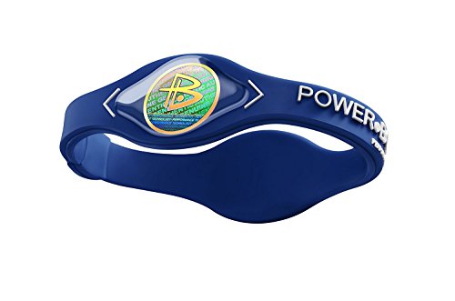 Power Balance Bracelet Hologram Silicone Original Strength And Flexibility Estabilidad Sport Tecnology Neture Body Energy Basketball (L, Blue-White)