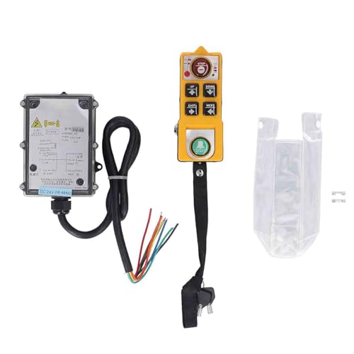 100m Crane Remote Control Industrial Electric Remote Controller Waterproof Industrial Remote Ergonomic Crane Controller for Cranes, Conveyors, CNC