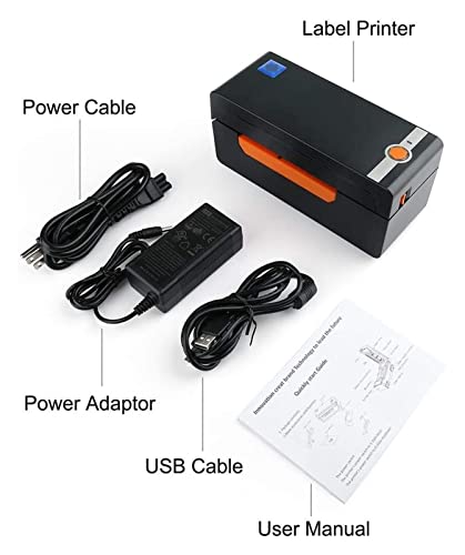 Image of 4 Inch Thermal Barcode Label Printer Commercial Grade High Speed Printer Compatible with USPS Barcode Printer 4x6 Printer(USB and Holder White)