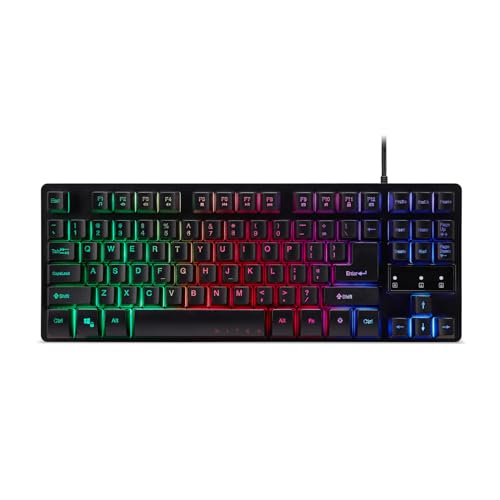 Acer Nitro Tastiera TKL, Tastiera Gaming USB Retroilluminata con 3 zone, 4 livelli di luminosità, 3 modalità preimpostate, Anti-Ghosting per 19 tasti, Trasportabile, QWERTY Layout Italiano, Nero - Tastiera gaming - Immagine 5
