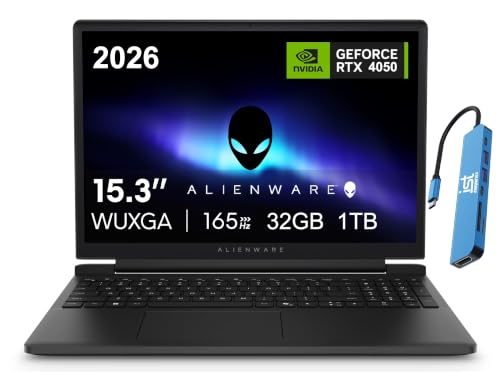 Image of 2026 Alienware 15 Gaming Laptop, AMD Ryzen 5 220, 32GB DDR5 RAM, 1TB SSD