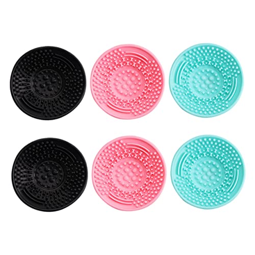 Didiseaon Makeup Brush Cleaning Cup 6 Silicone Cleaning Pads Portable Makeup Brush Cleaner