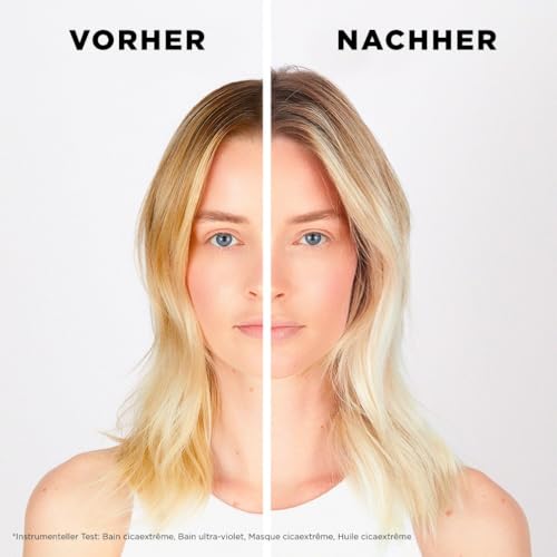 3. Bild von Kérastase Haarmaske für trockenes und blondiertes Haar, Gegen Gelbstich, Mit Hyaluron und Neutralisatoren, Masque Ultra-Violet, Blond Absolu, 200 ml