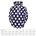 Novastar Hoodies for Men Women - Fashion Comfort Loose Fit Navy Purple Polka Dot Print Pullover Hooded Sweatshirt