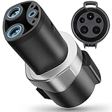 MECMO J1772 Charging Adapter for Tesla Model 3 Y S X [Safety Certified] 80 Amp 240V AC Fast Charging, SAE J1772 EV Charger Adapter to Tesla, Seamlessly to SAE J1772 Charging Stations for Tesla Cars