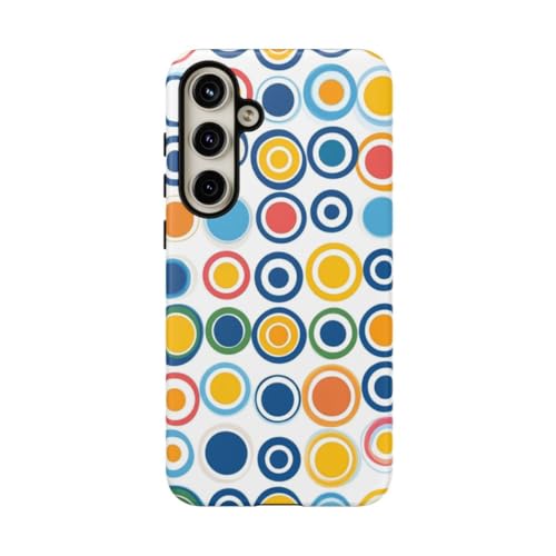 Coque Samsung S24 Plus rigide mate motif géométrique bleu antichoc