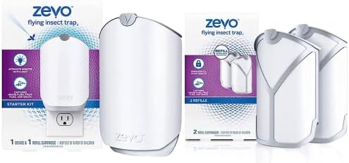 MELTINK ZEVO Indoor Flying Insect Trap for Fruit Flies, Gnats, and House Flies (1 Plug-in Base + 3 Refill Cartridge)