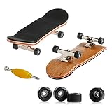 Lottoyday 1 Pack Professional Mini Maple Wooden Fingerboards, Finger Skateboard Toy Set for Kids (Black)
