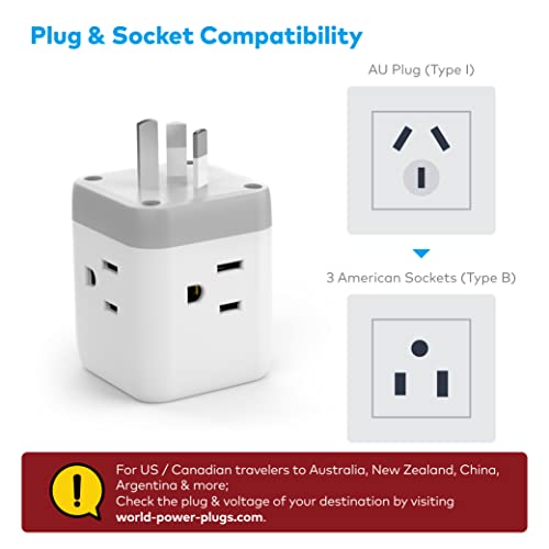 Australia New Zealand Power Adapter, TROND Argentina China Travel Plug