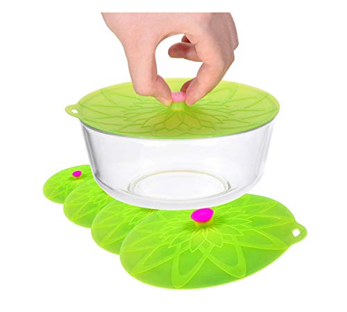 Silicone Bowl Lids,Reusable Suction Seal Covers for Bowls, Pots, Cups. Food Safe