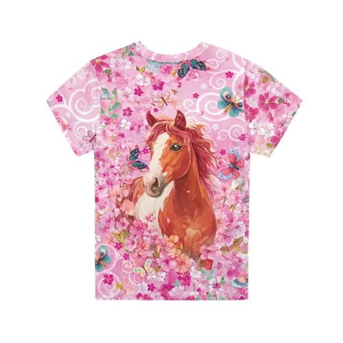 Image of WELLFLYHOM Kids Tshirts Girls Boys Short Sleeve Crewneck Tees Shirts Casual Sport Pullover Tops Size 3-16 Years