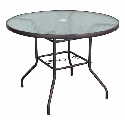 Best garden furniture for artificial grass Round Steel Outdoor Dining Table