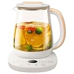 OFNHJK Multifunctional Kettle and Stew Pot - 1.8L Glass, 800W Automatic Electric Health Pot for Tea, Hot Water and More