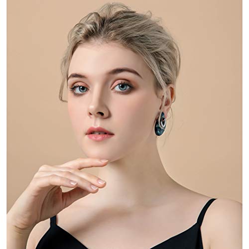 Clip On Statement Earrings - Women's Fashion Costume Jewelry Acrylic Earrings Marble Earrings Beatle Earrings Ear Drop For Non Pierced Ears Big Oval Stud For Party Prom Dance #TOP2