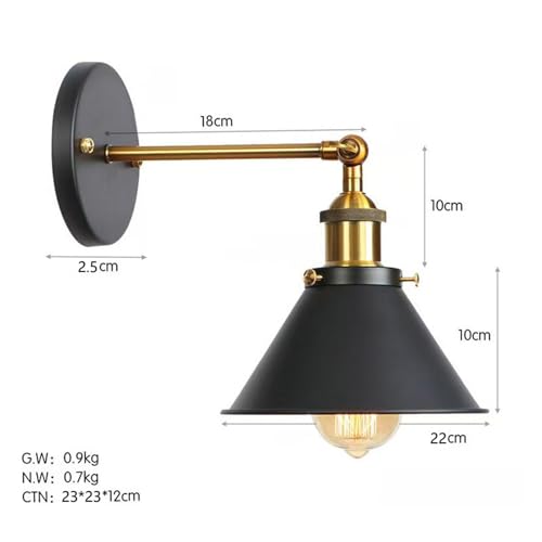 Lámpara de Pared con Interruptor y Cable E27 Apliques de Interior Sin Obras Pack de 2 4