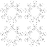 ADOCARN Kit de 500 Conectores de Banda Elástica S Transparentes para Pulseras, Clips para Telar de Goma Coloridos, Herramienta para Fabricación de Pulseras DIY y Manualidades Creativas