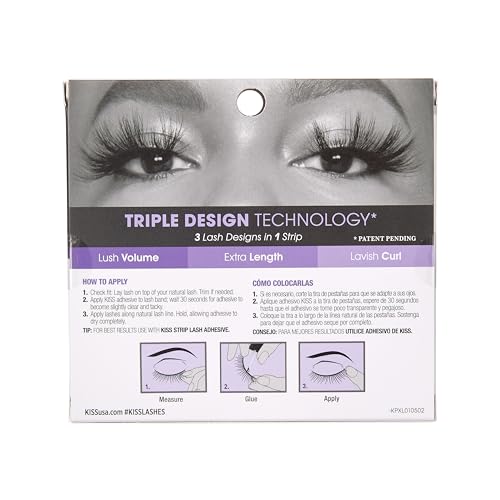 Save 73% on KISS False Eyelashes - Triple Push Up XL Collection - Image 3