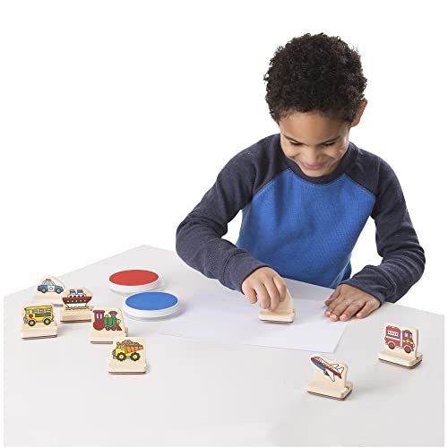 Melissa & Doug My First Wooden Stamp Set - Vehicles - Kids Art Projects, Stamps With Washable Ink, Vehicle Toys For Kids Ages 4+ #TOP3