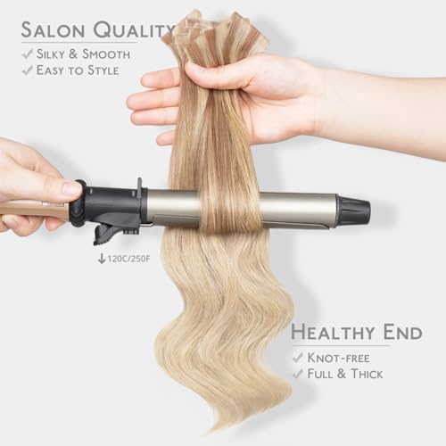 Image of WENNALIFE Invisi Edge Tape in Hair Extensions Human Hair,#12A /18H,22 Inch | 22 Inch 50g 20pcs Ash Beige Blonde Blend Invisi Remy Hair tensions Natural Seamless Injected Tape Ins Straight tensiones