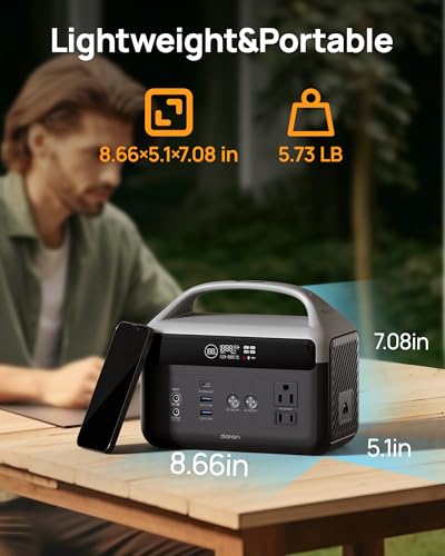 DaranEner Portable Power Station 60,000mAh, 192Wh LiFePO4 Battery Backup w/2 300W (Surge 600W) AC Outlets, 2H Fast Charging, Power Bank for Hurricane Emergency/Home/Outdoor Camping/RVs Use 7 AI VOLT Generator Website 41gSubzFrML. SL500 AI VOLT Generator Website