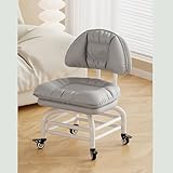 Photo Gallery juxdzishw grigio,d3 tier,roller seat in pelle pu con supporto a 3 strati e schienale sgabello rotante basso rotondo sgabello da terra con ruote universali per casa fitness sport sgabello pedicure Photo Gallery juxdzishw grigio,d3 tier,roller seat in pelle pu con supporto a 3 strati e schienale sgabello rotante basso rotondo sgabello da terra con ruote universali per casa fitness sport sgabello pedicure