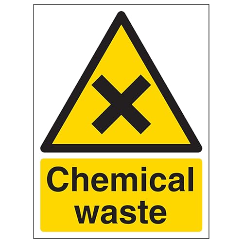 Panneau rigide 1mm V Safety Chemical Waste plaque de sécurité 200 x 300 mm