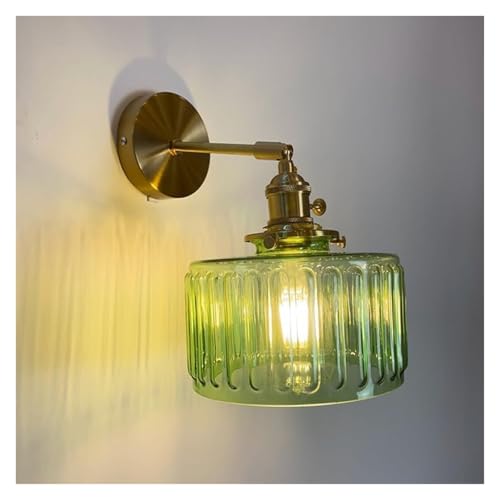 Aplique de pared moderno con pantalla de vidrio transparente a rayas para iluminación de baño