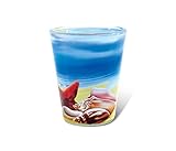 Puzzled Seashells Full Print Shot Glass 1.70 Oz Quality Glassware for Bar Collection Novelty...