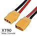 Meimom 4 Pairs XT90H XT90 Wire XT 90 Plug Male and Female Connector 150mm 10AWG Silicon Wire for RC Lipo Battery FPV Racing Drone