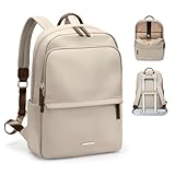 GOLF SUPAGS Laptop Backpack for Women Slim Computer Bag Work Travel College Backpack Purse Fits 14 Inch Notebook (Apricot)