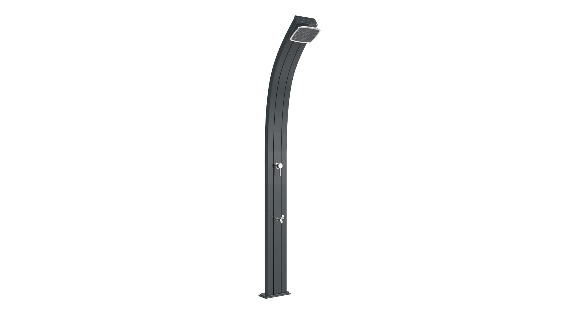 Arkema Design Doccia Solare - Spring - Antracite con lavapiedi Spring A120/7016