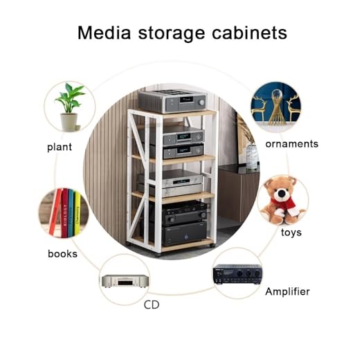 Armario para componentes de altura ajustable acabado premium de soporte HiFi 3