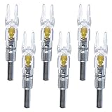Lzwow 6PCS Lighted Nocks for Arrows with .244/6.2mm Inside Diameter Arrow Nocks for Hunting