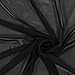 Fabulous Fabrics Chiffon Stoff Schwarz – Weicher Chiffon zum Nähen von Kleider, Blusen, Tücher, Rocke und zur Dekoration - Chiffon Dekostoff - Meterware ab 0,5m