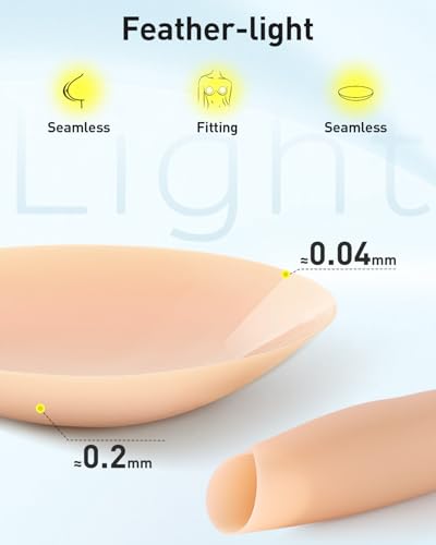 Image of Niidor Non-Adhesive Nipple Covers for Women, Grippy Silicone Nipple Pasties Reusable With Travel Case Circle & Triangle Combo