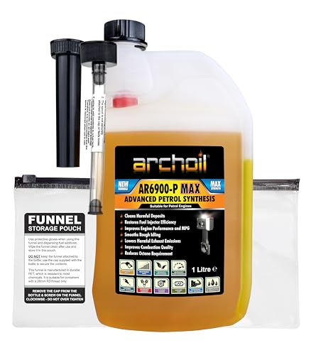Archoil AR6900-P Max Advanced PETROL Fuel Additive Concentrate, 1L Treats 1,000L of Fuel, Petrol Injector Cleaner, GPF Turbo EGR Valve Cleaner, Super Unleaded Convertor (1Litre)