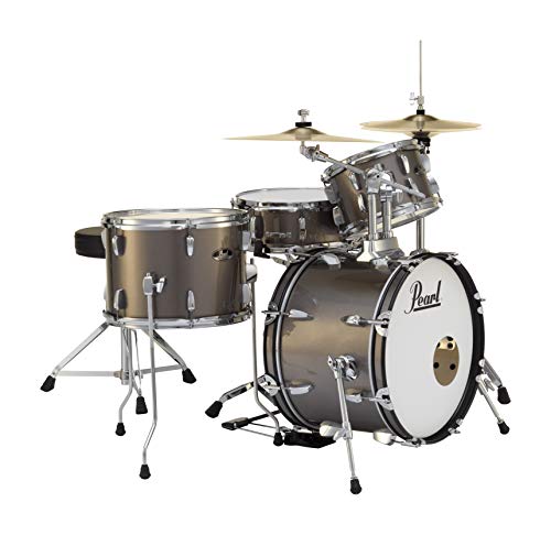 Pearl Roadshow Drum Set 4-Piece Complete Kit With Cymbals And Stands, Bronze Metallic (Rs584C/C707) #TOP1