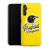 DeinDesign Slim Case extra dünn kompatibel mit Samsung Galaxy A14 5G Silikon Handyhülle transparent Hülle Eishockey Krefeld Pinguine Sport