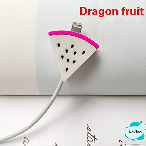 Image of Silicone Cute Charging Wire Sleeve, Cord Protection Compatible for Android USB, Type-C and Smartphone /iPhone Charging Cables- (Random Designs) Multicolor, Set of 5