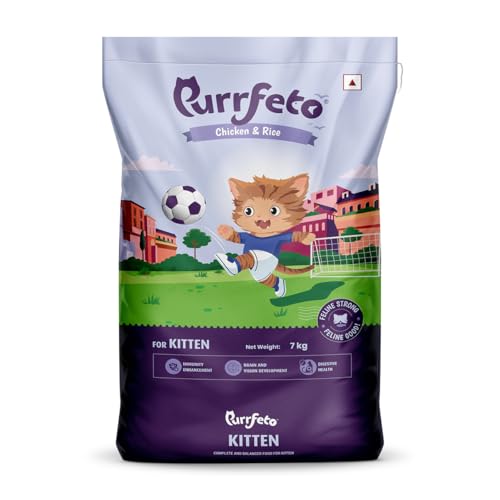 Image of Purrfeto Kitten Dry Cat Food | Chicken & Rice | 7 kg | 40% Reduction in Urinary Tract Diseases | Promotes Brain & Vision Development | Enhances Immunity |Improves Digestive Health