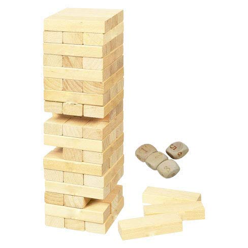 Wooden Block Game Perfect Party Fun Game for Kids and Adults Wooden Tumbling Tower
